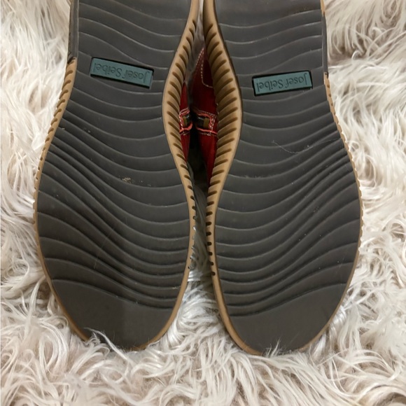 Red leatherr Josef Siebel boots - Picture 4 of 6